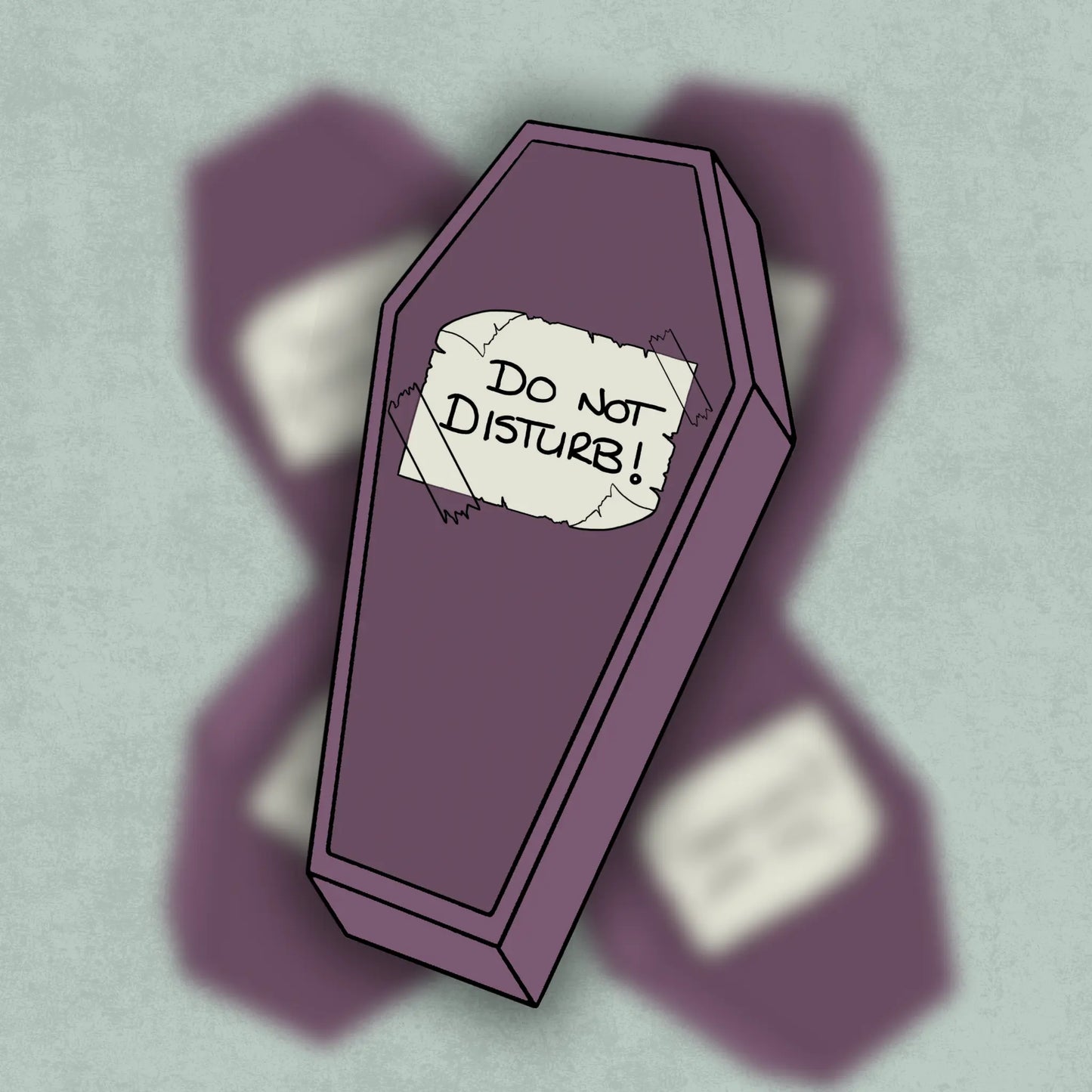 Do Not Disturb Coffin Vinyl Sticker