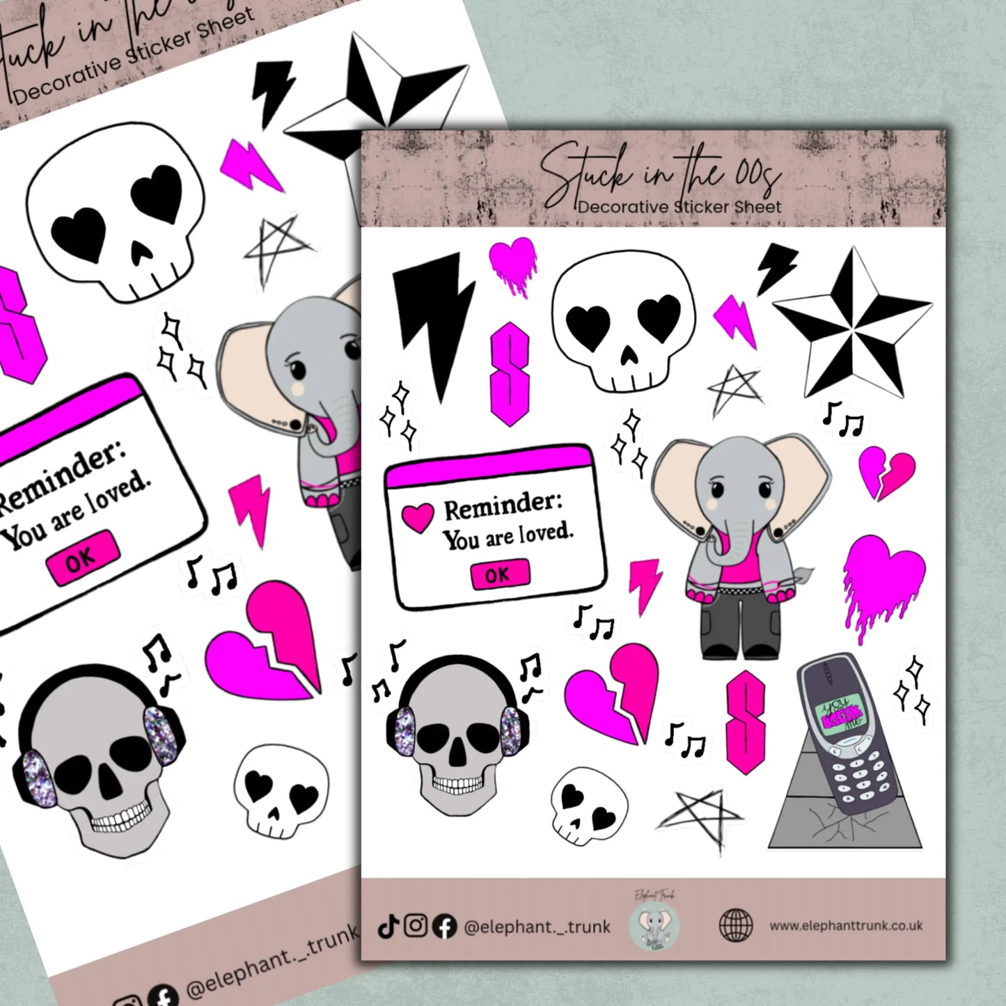 Stuck in the 00s Sticker Sheet