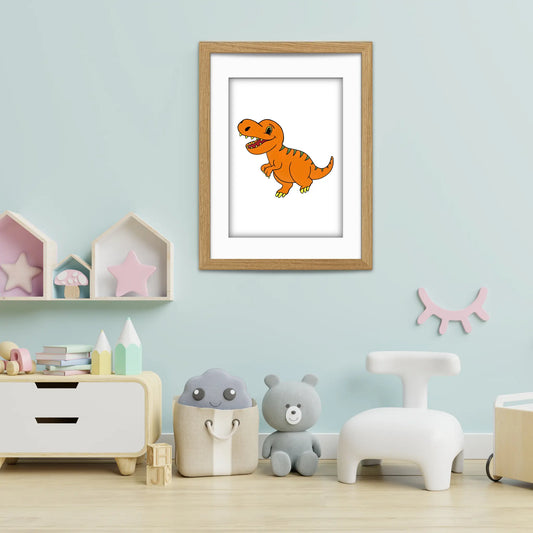 Dino Friends T-Rex Art Print
