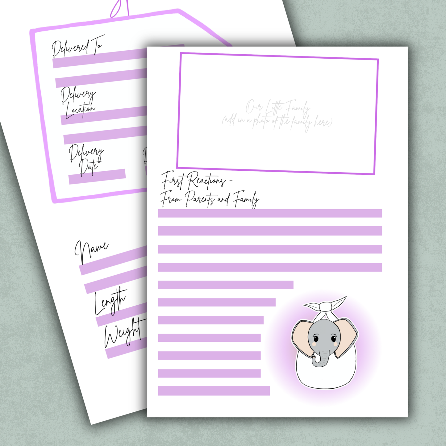 Special Delivery Memory Keeping Page