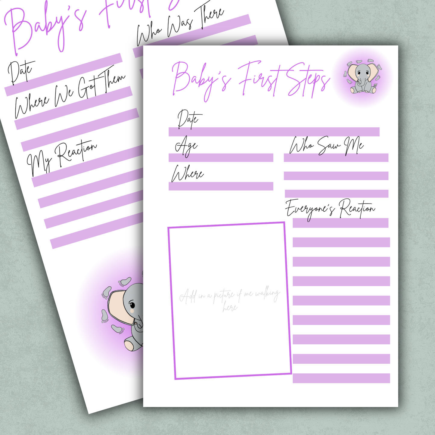 Baby's First Steps/Shoes Memory Keeping Page