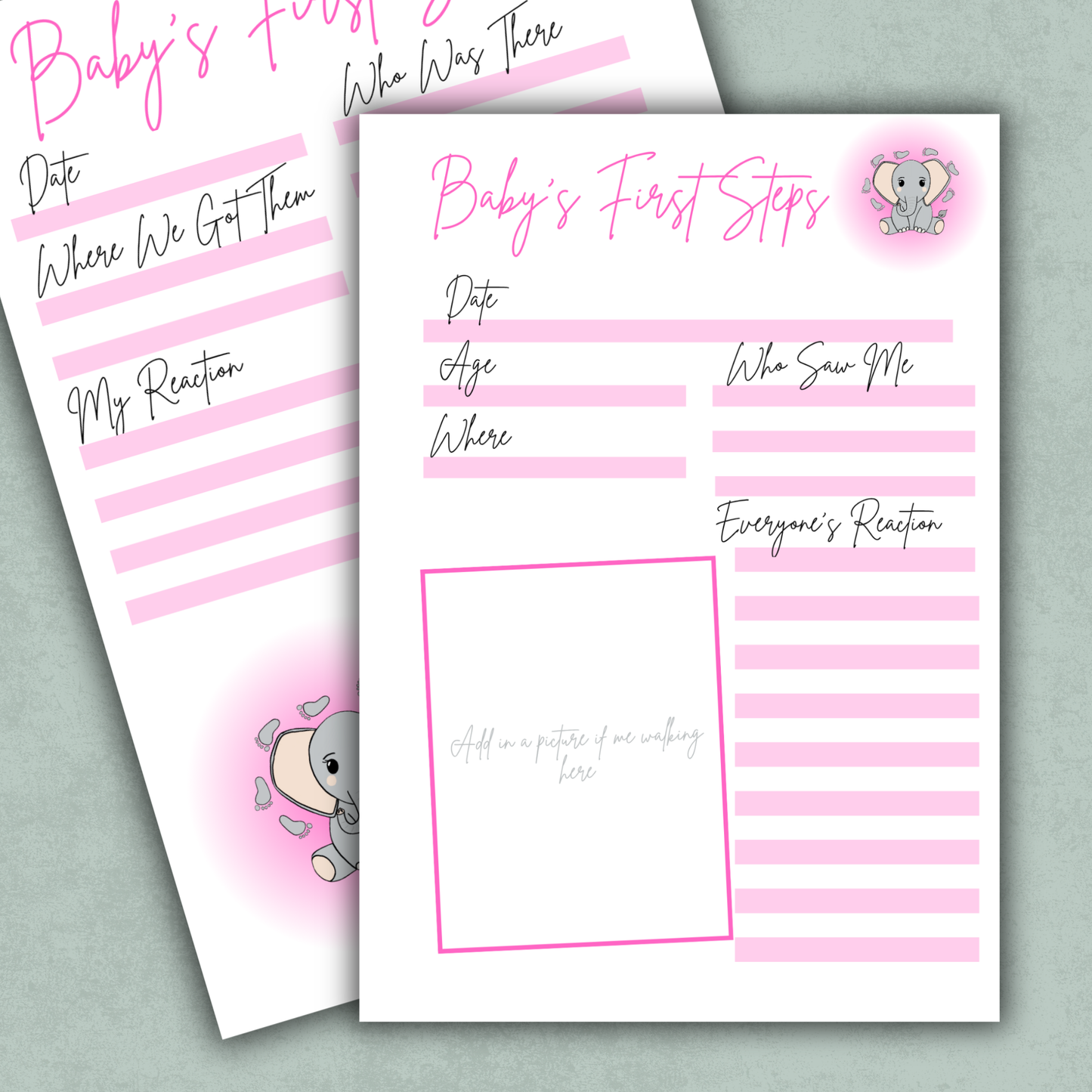 Baby's First Steps/Shoes Memory Keeping Page
