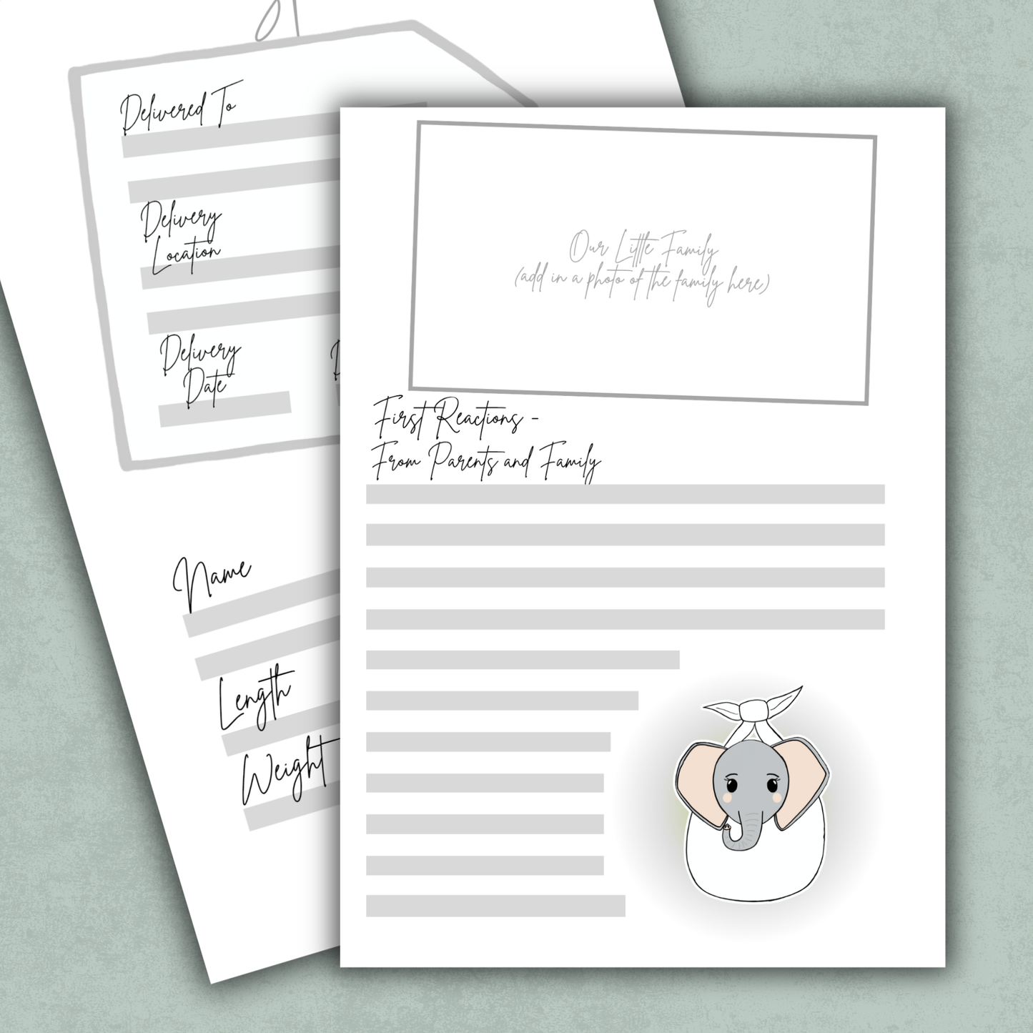 Special Delivery Memory Keeping Page