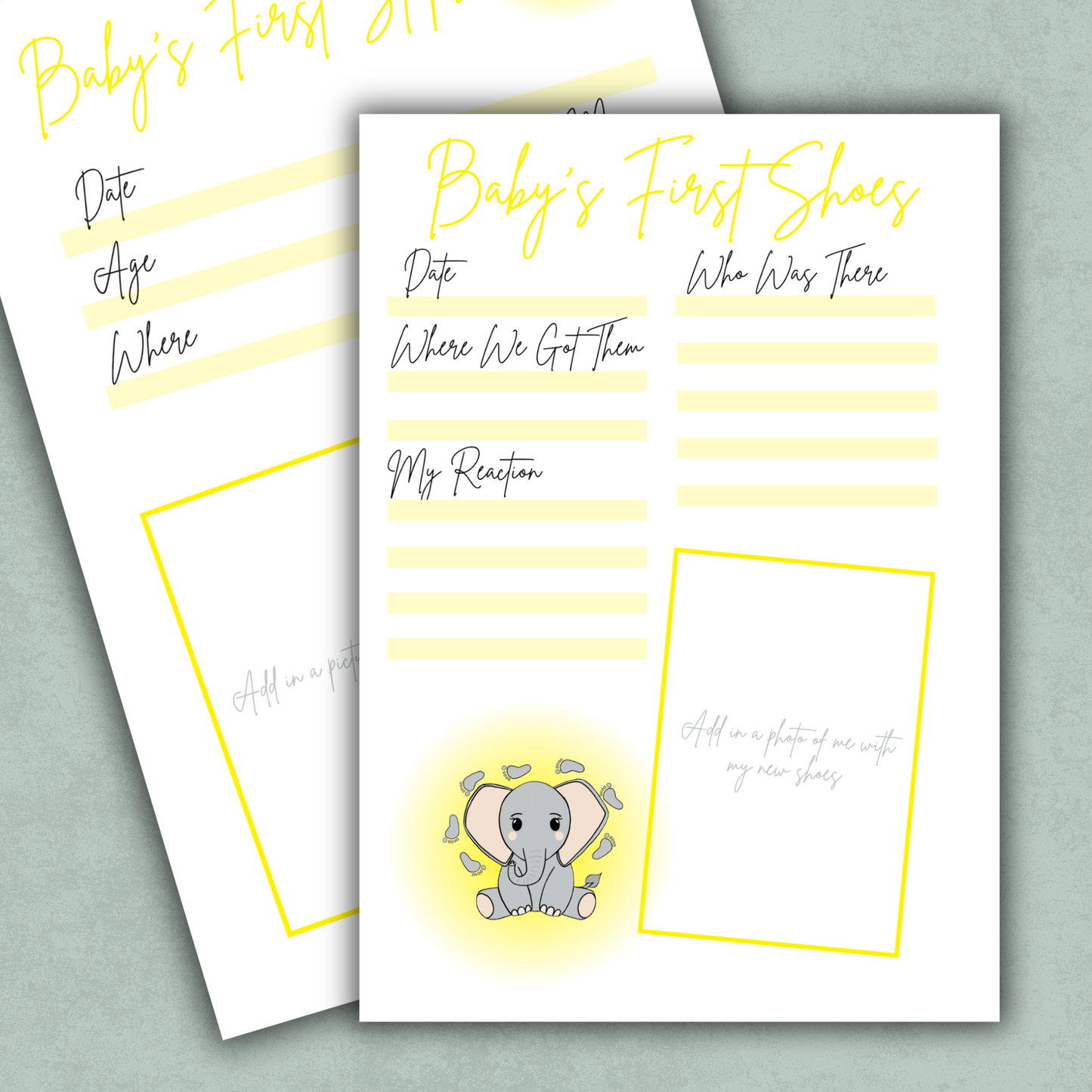 Baby's First Steps/Shoes Memory Keeping Page