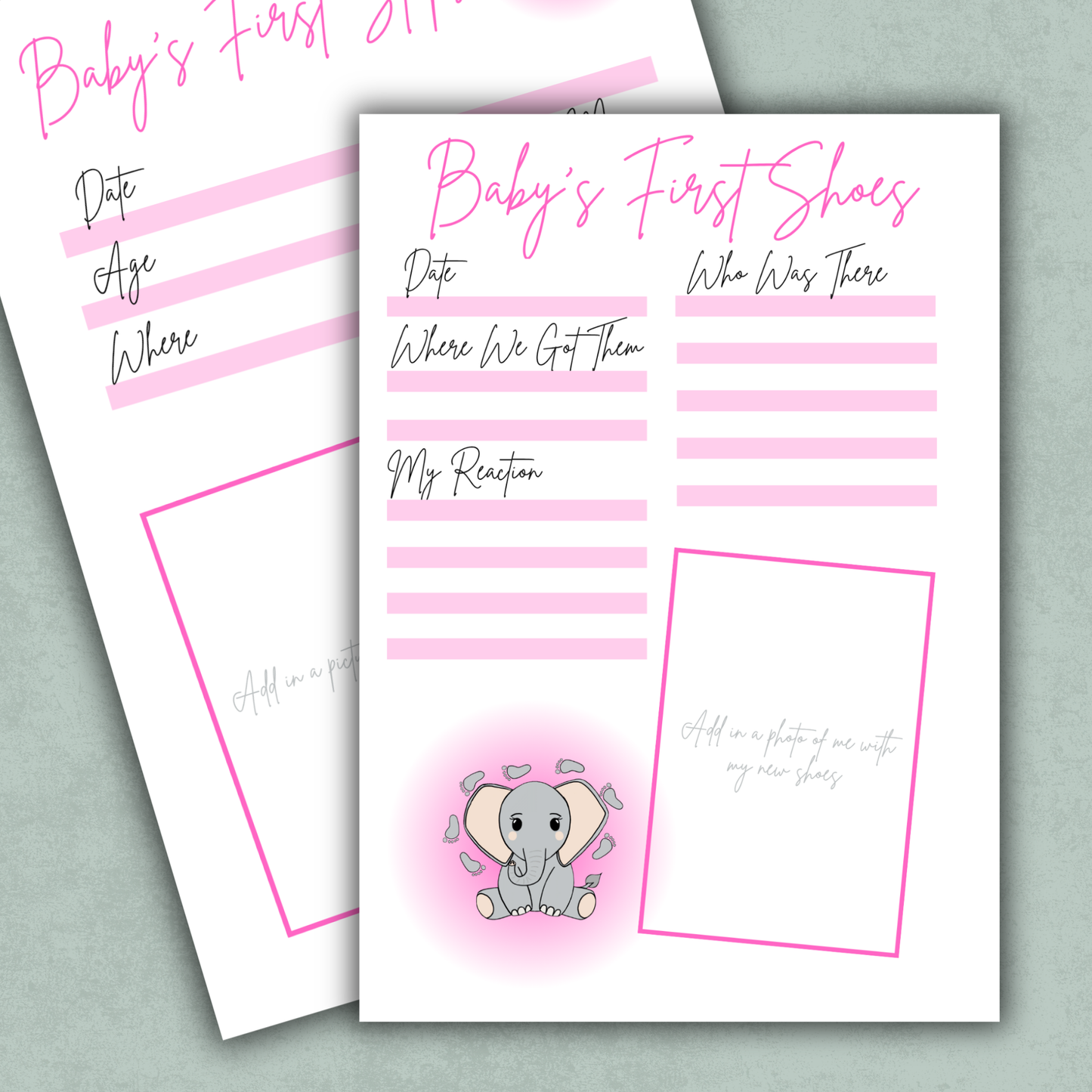 Baby's First Steps/Shoes Memory Keeping Page