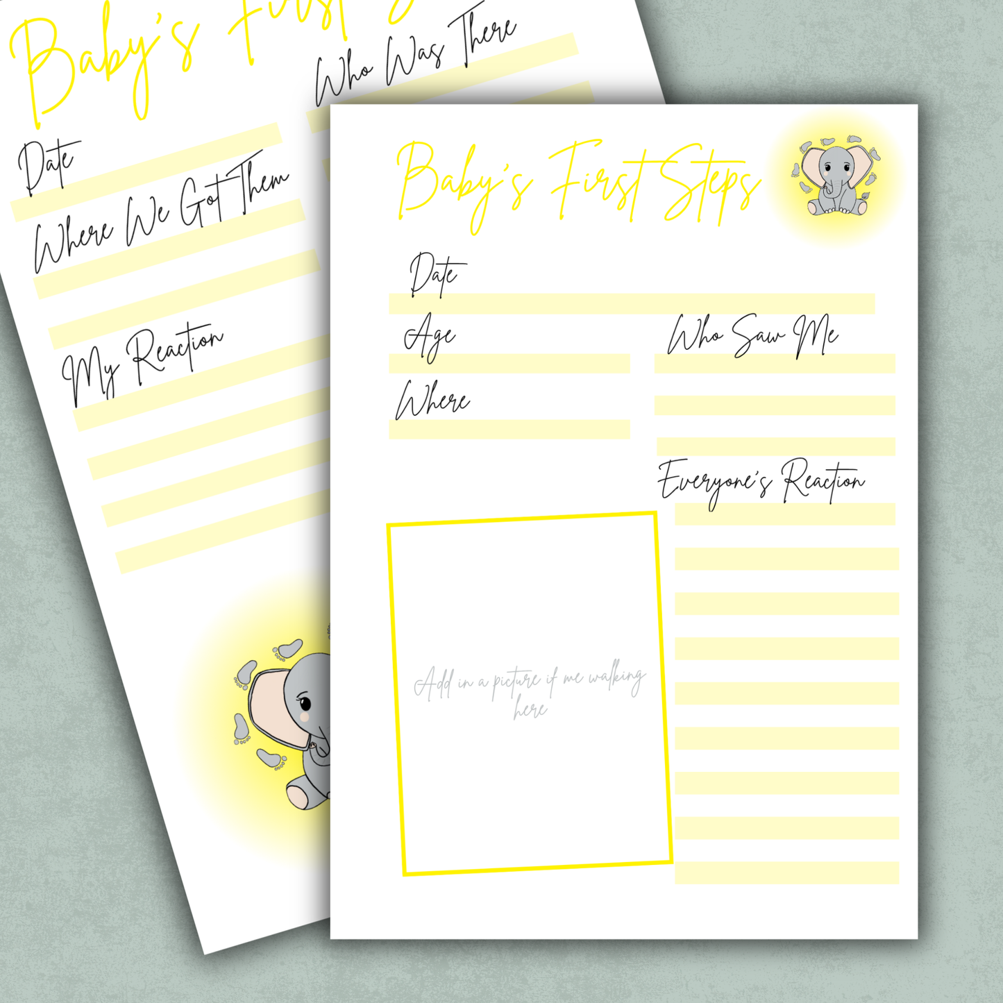 Baby's First Steps/Shoes Memory Keeping Page