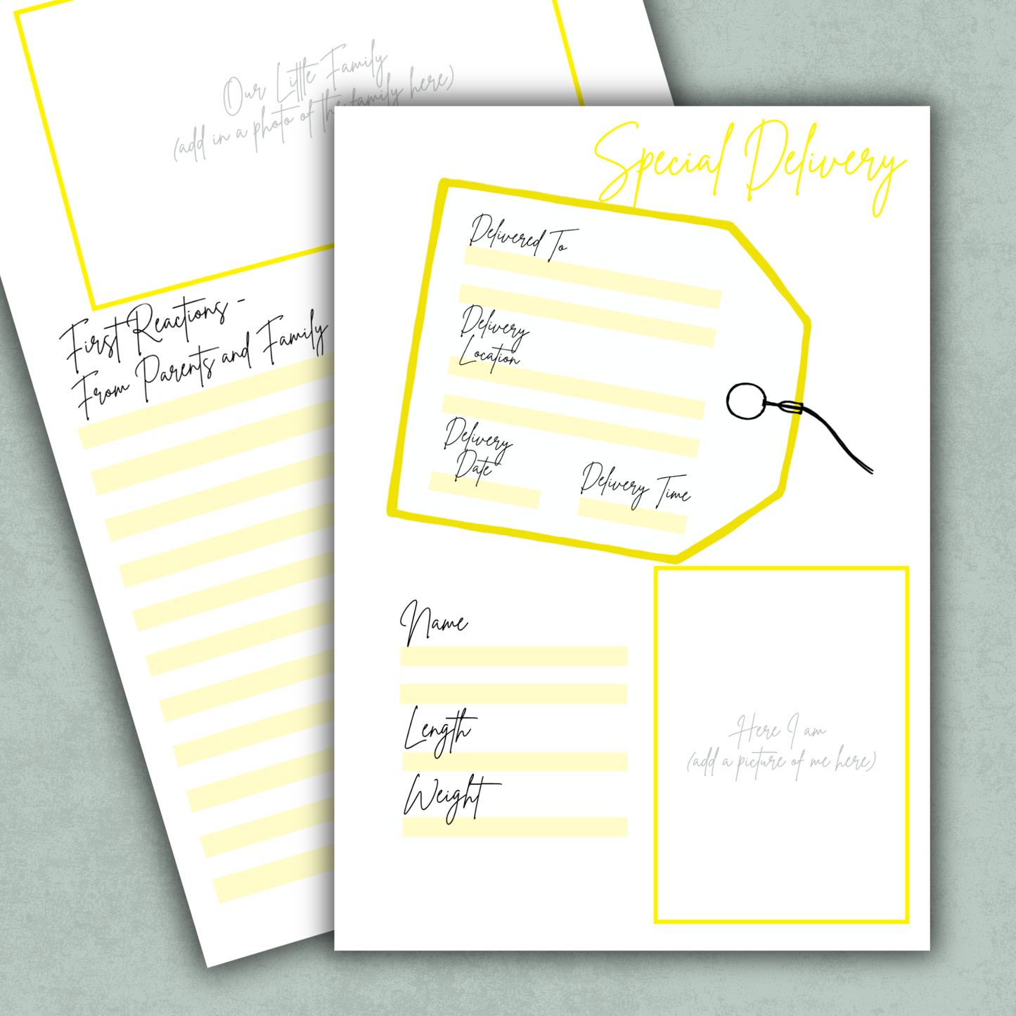 Special Delivery Memory Keeping Page