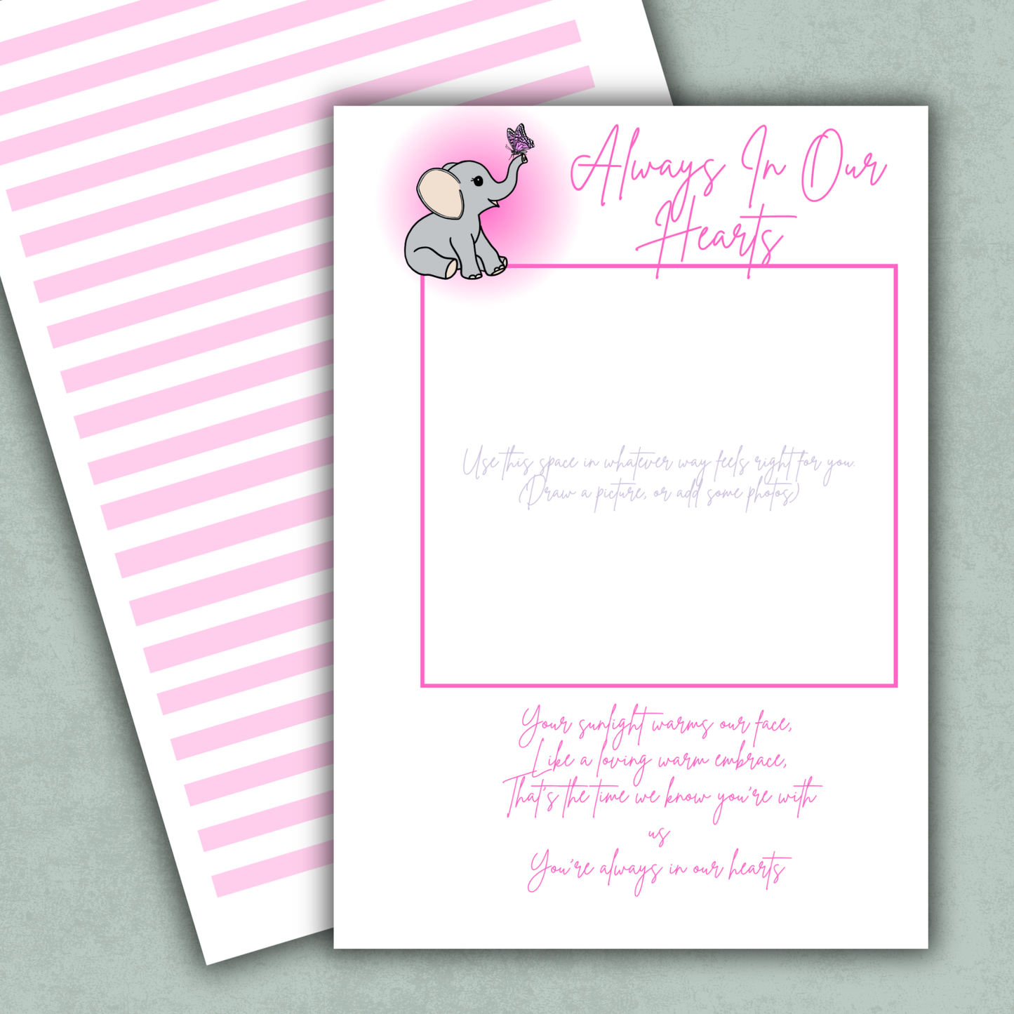 Always In Our Hearts Charity Memory Keeping Page
