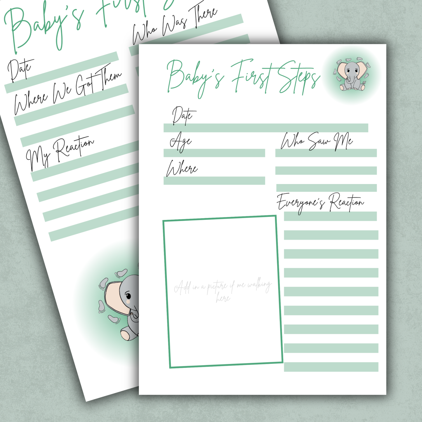 Baby's First Steps/Shoes Memory Keeping Page