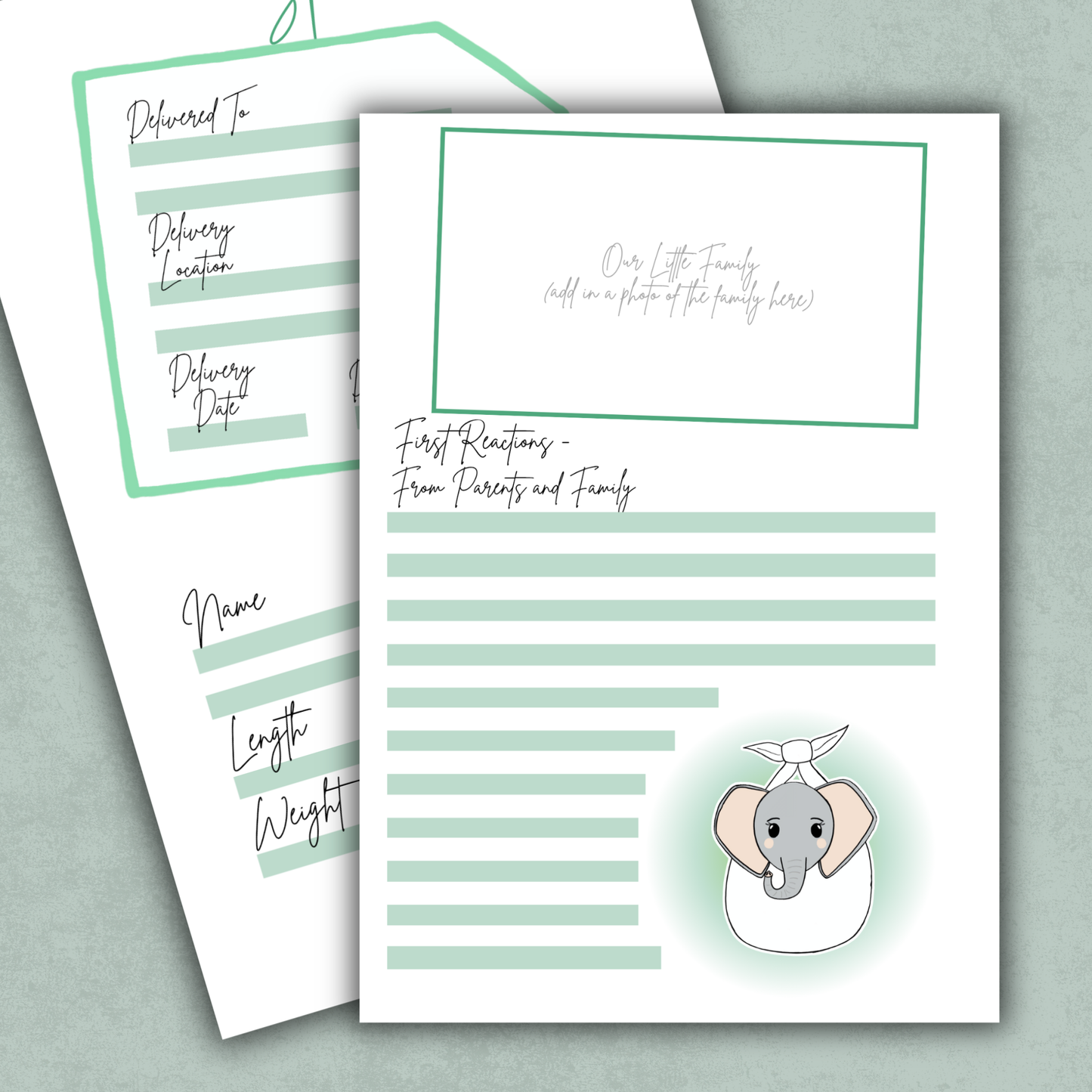 Special Delivery Memory Keeping Page