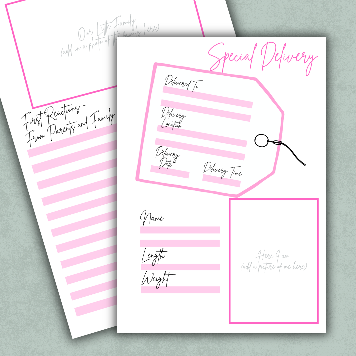 Special Delivery Memory Keeping Page