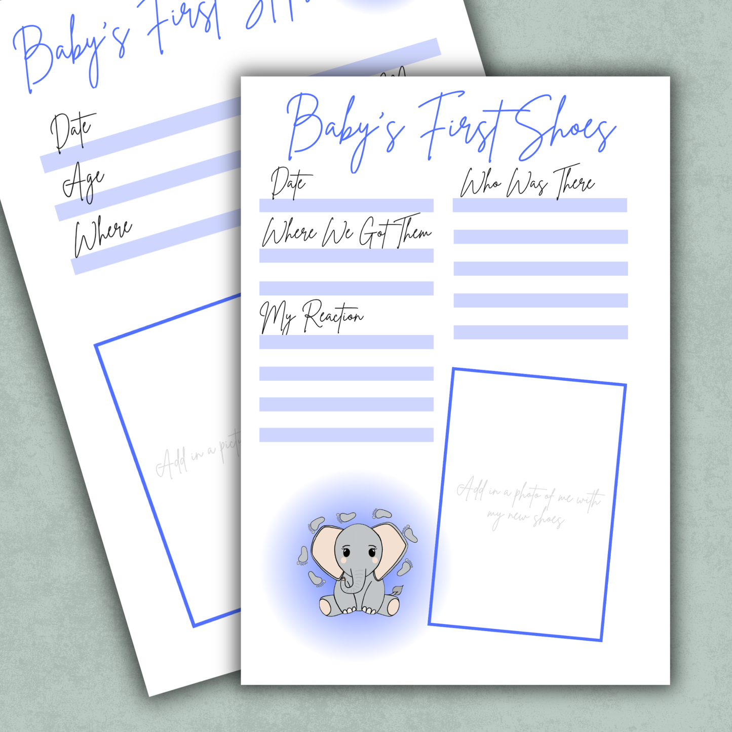 Baby's First Steps/Shoes Memory Keeping Page