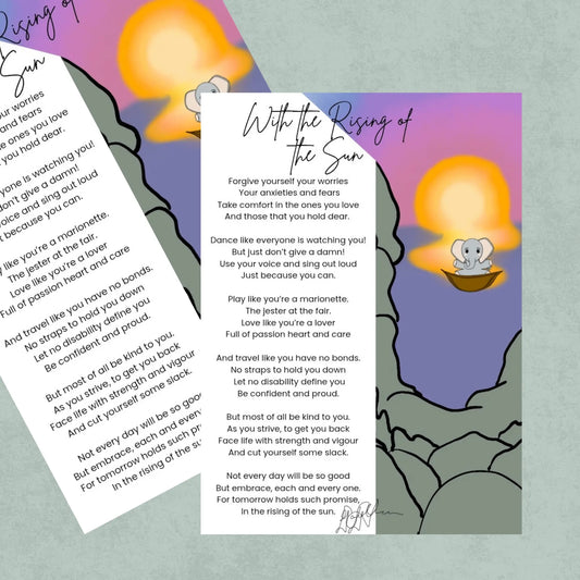 With The Rising Of The Sun Poem Art Print