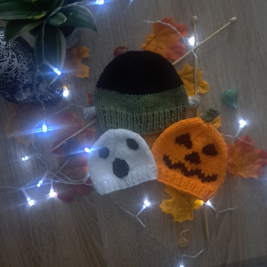 Hand-knitted Hallowe'en Baby Sets