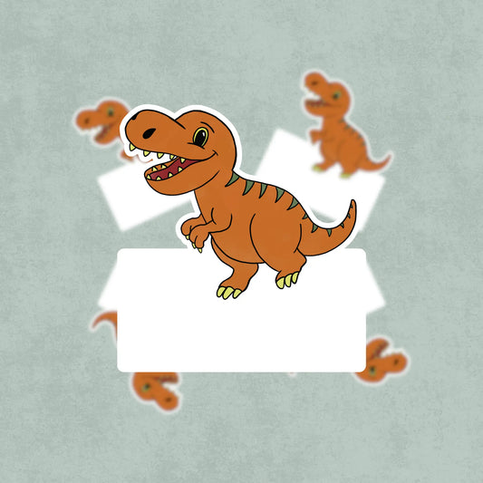 Dino Friends Writable T-Rex Vinyl Sticker