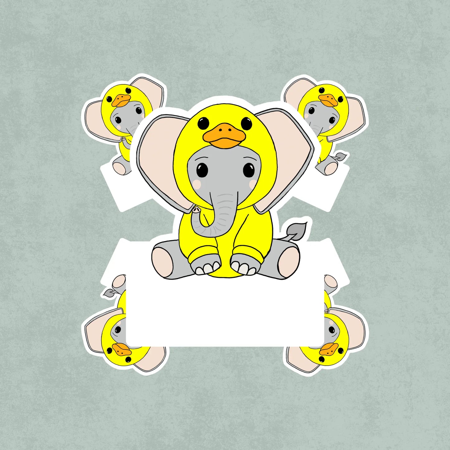 Rubber Duck Ellie Writable Vinyl Sticker