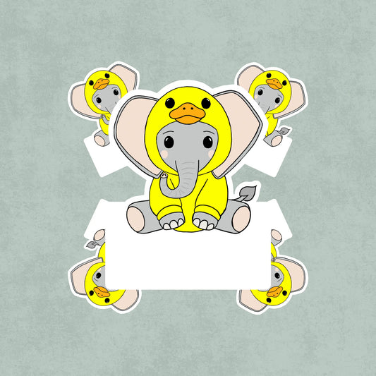 Rubber Duck Ellie Writable Vinyl Sticker