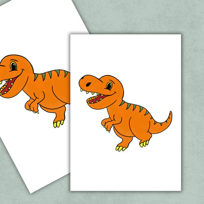 Dino Friends T-Rex Art Print