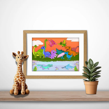 Dino Friends Art Print