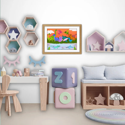 Dino Friends Art Print