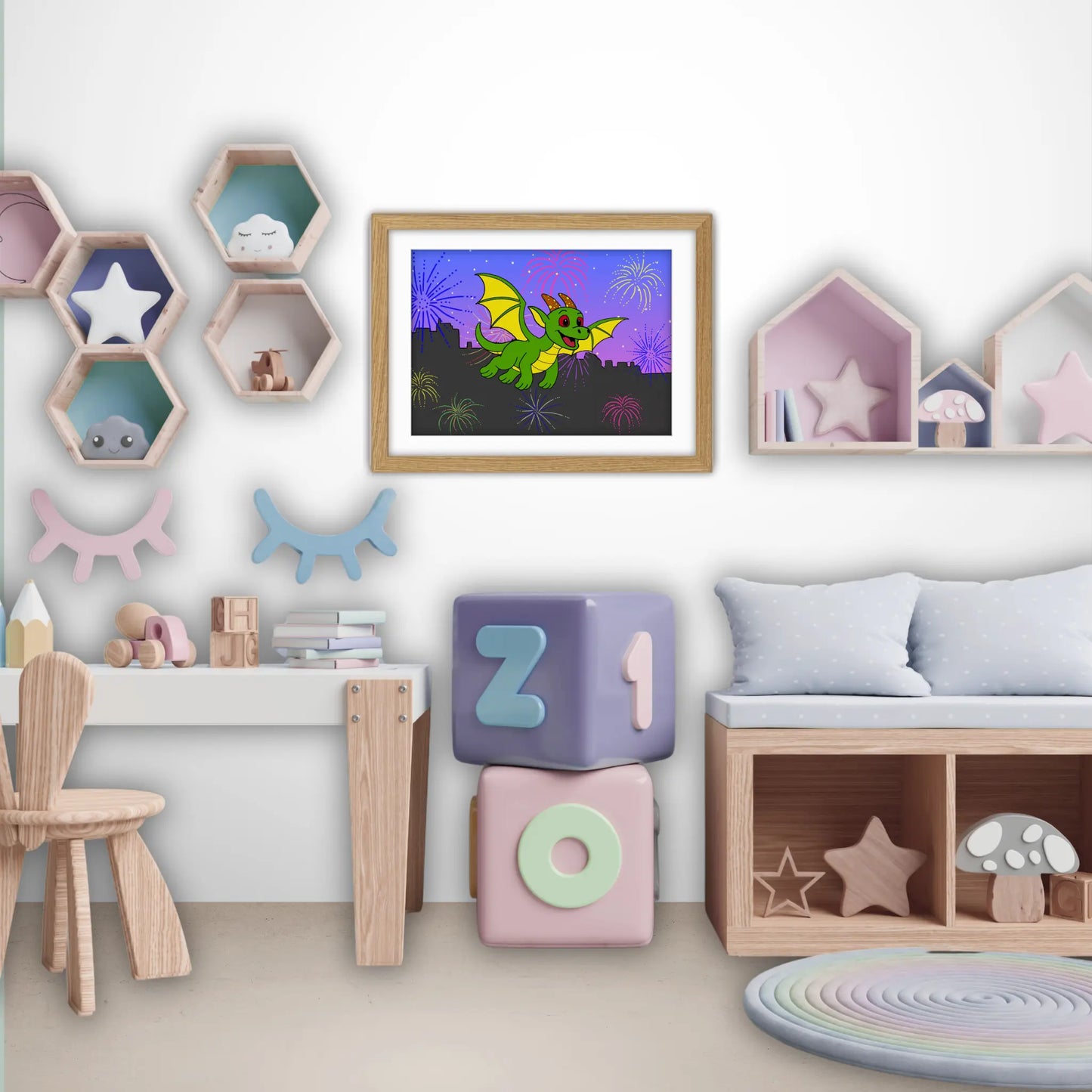 Donald Over Edinburgh Art Print