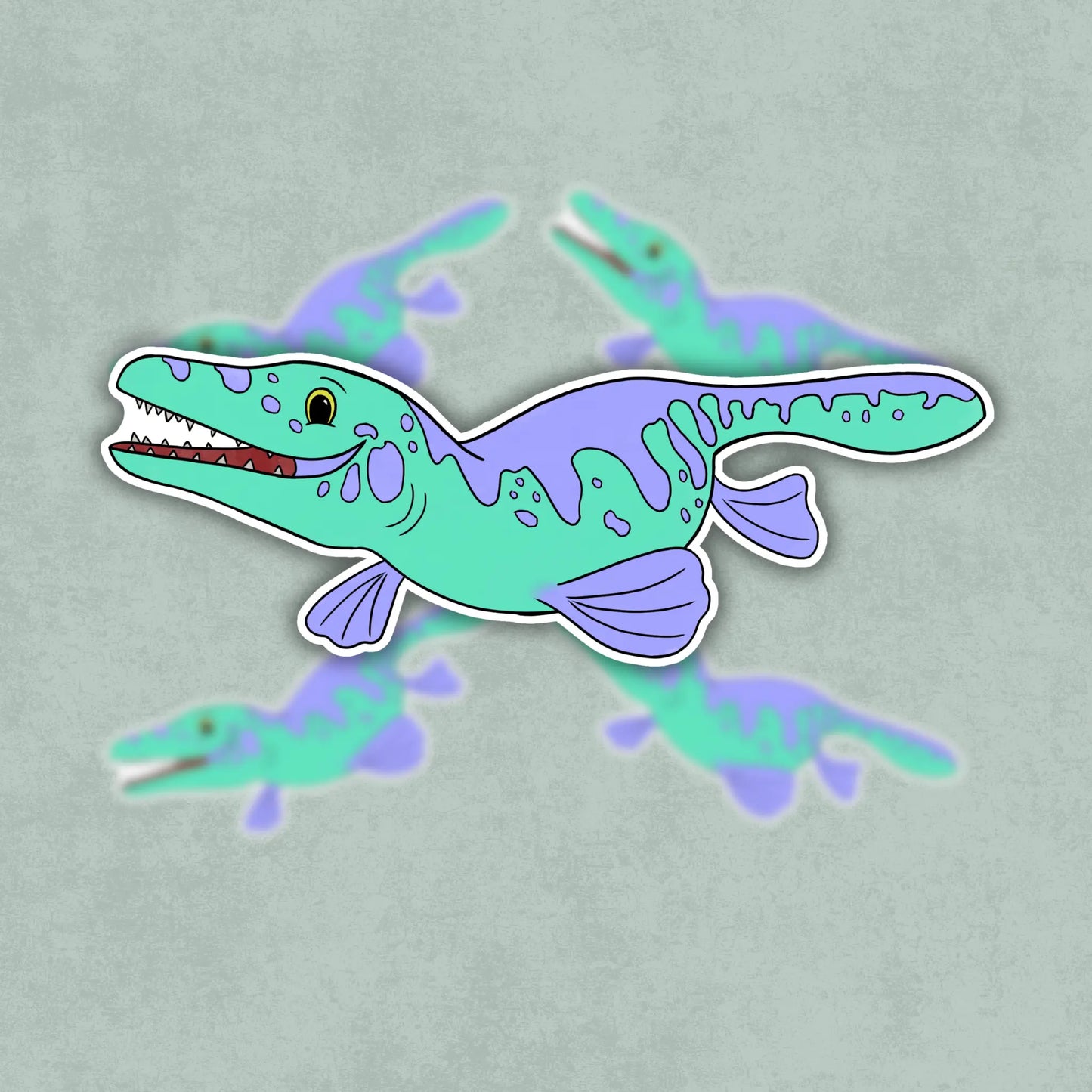 Dino Friends Mosasaurus Vinyl-Aufkleber