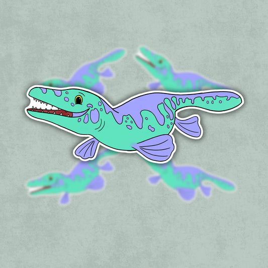 Dino Friends Mosasaurus Vinyl Sticker