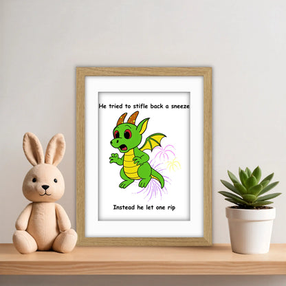 Donald Stifled Back a Sneeze Art Print