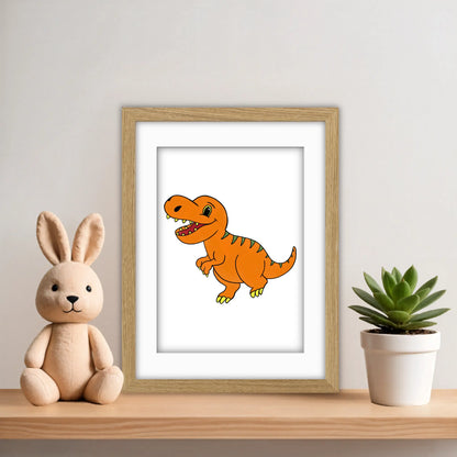 Dino Friends T-Rex Art Print