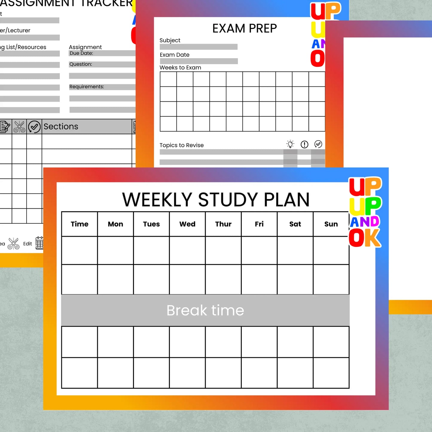 Up, Up & OK Study Aids