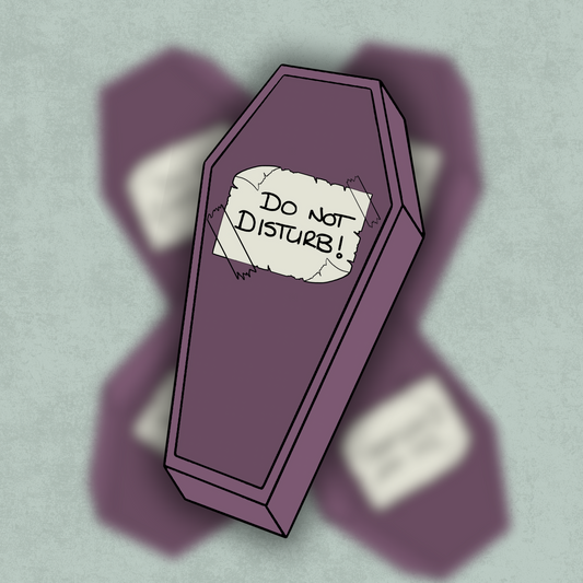 Coffin Sticker | Do Not Disturb Gothic Vinyl Sticker | Alternative Laptop & Journal Sticker