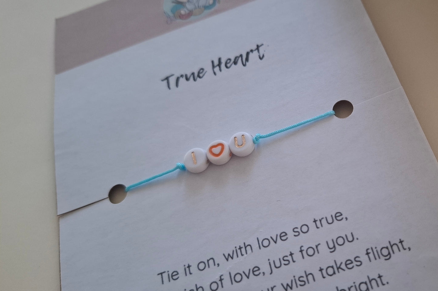 True Heart Bracelet | Handmade I(Heart)U Bead Bracelet | Gift for Loved Ones