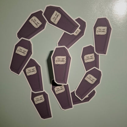 Do Not Disturb Coffin Vinyl Sticker
