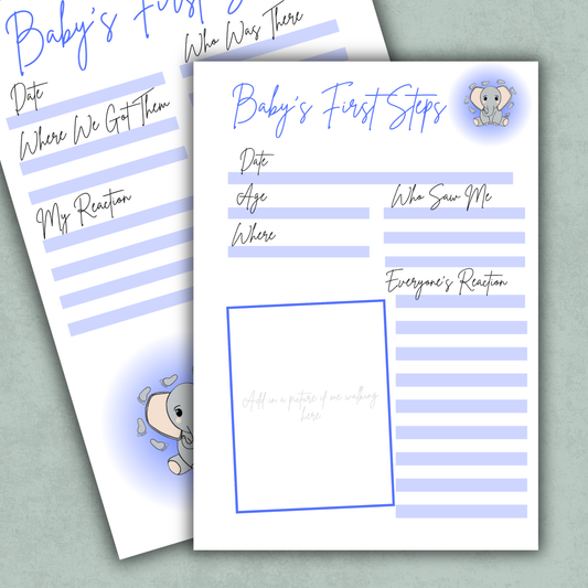 Baby's First Steps/Shoes Memory Keeping Page