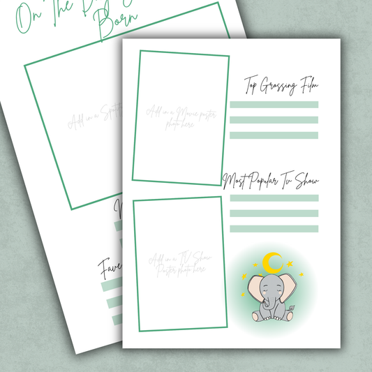 On the Day You Were Born Memory Keeping Page