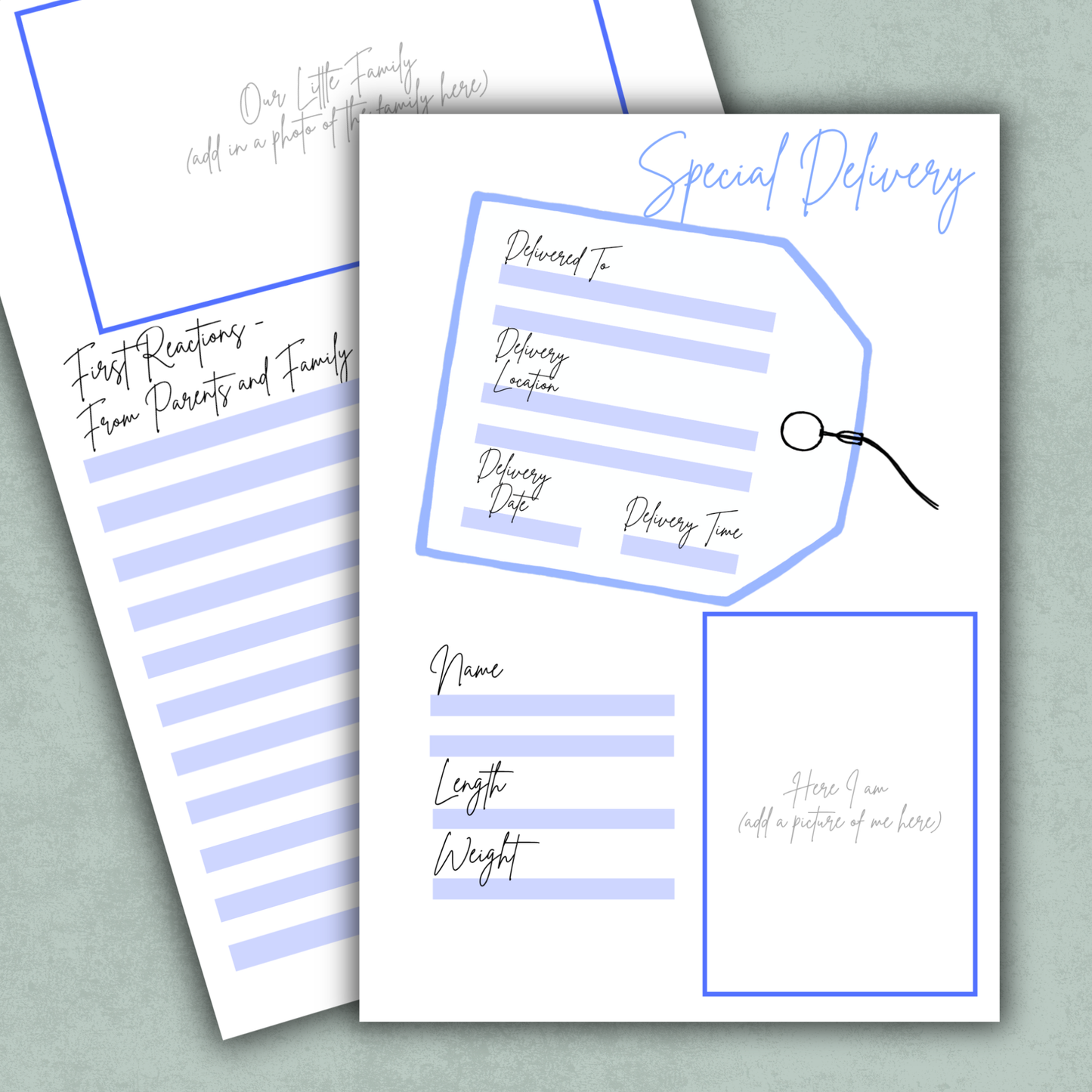 Special Delivery Memory Keeping Page