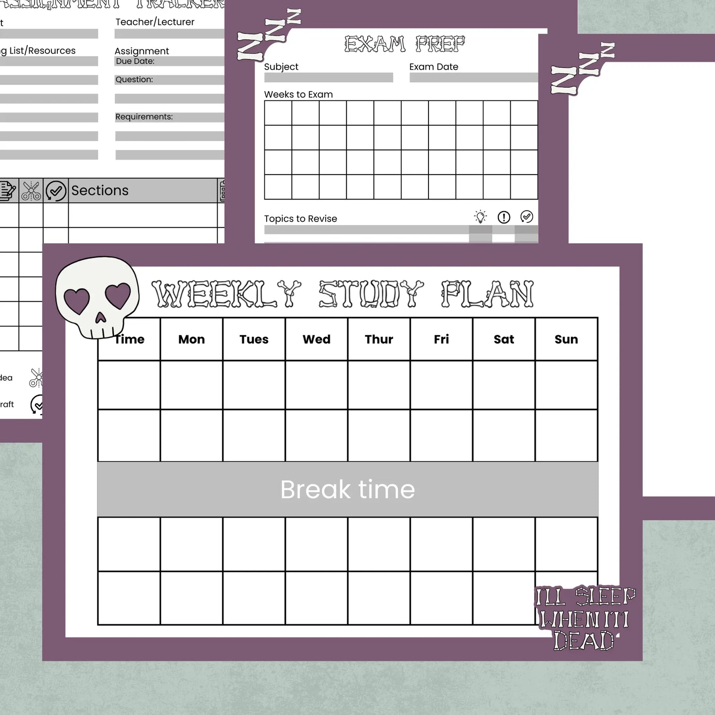 I'll Sleep When I'm Dead Study Aids