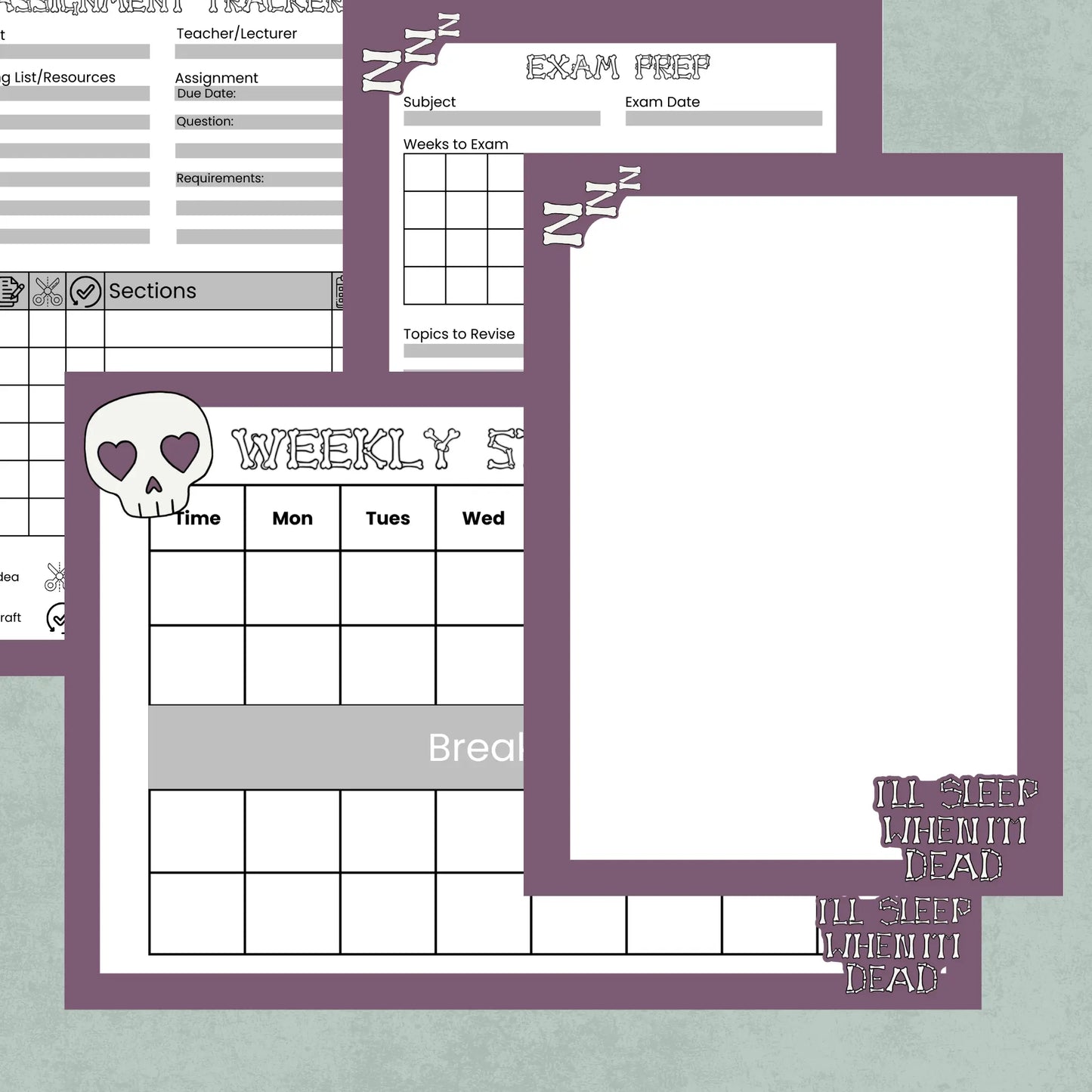 I'll Sleep When I'm Dead Study Aids